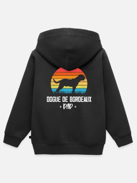 Bordeauxdogge - Kinder Premium Organic Zip Hoodie - Schwarz