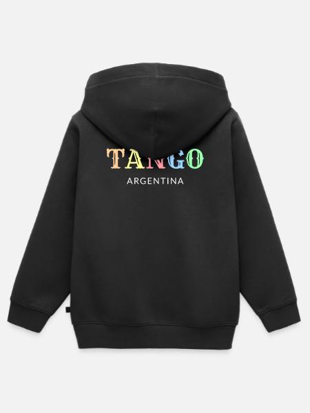 Tango Argentine - Sweat Premium à capuche zippé enfant bio - noir