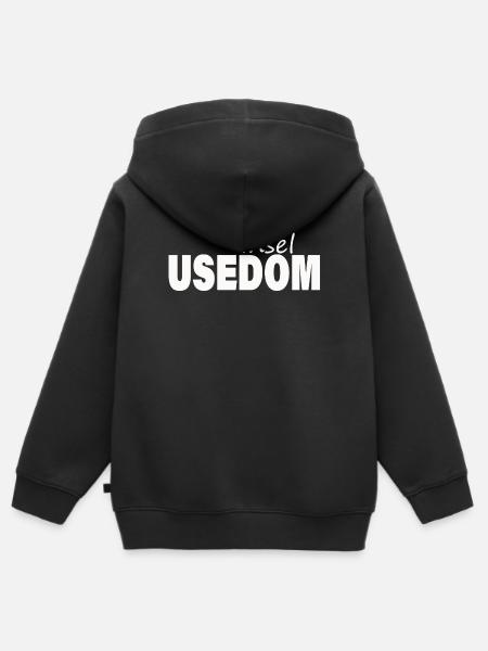 USEDOM - Kinder Premium Organic Zip Hoodie - Schwarz