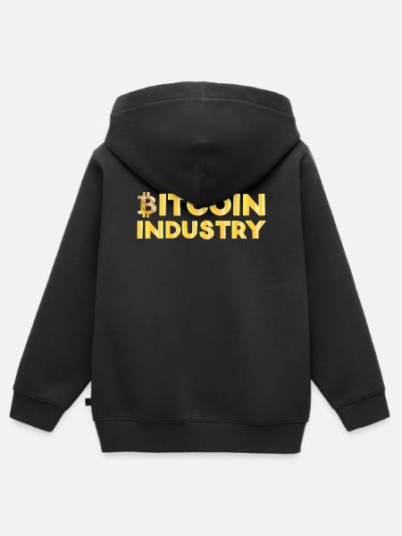 Bitcoin Industrie - Kinder Premium Organic Zip Hoodie - Schwarz
