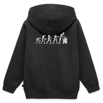  Betonbauer Maurer-Handwerker Baustellen-Maurer - Kinder Premium Organic Zip Hoodie - Schwarz - Hinten - AI Model Kid Male (0cm)
