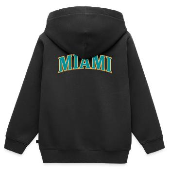 Miami - Sweat Premium à capuche zippé enfant bio - noir - Dos - AI Model Kid Male (0cm)