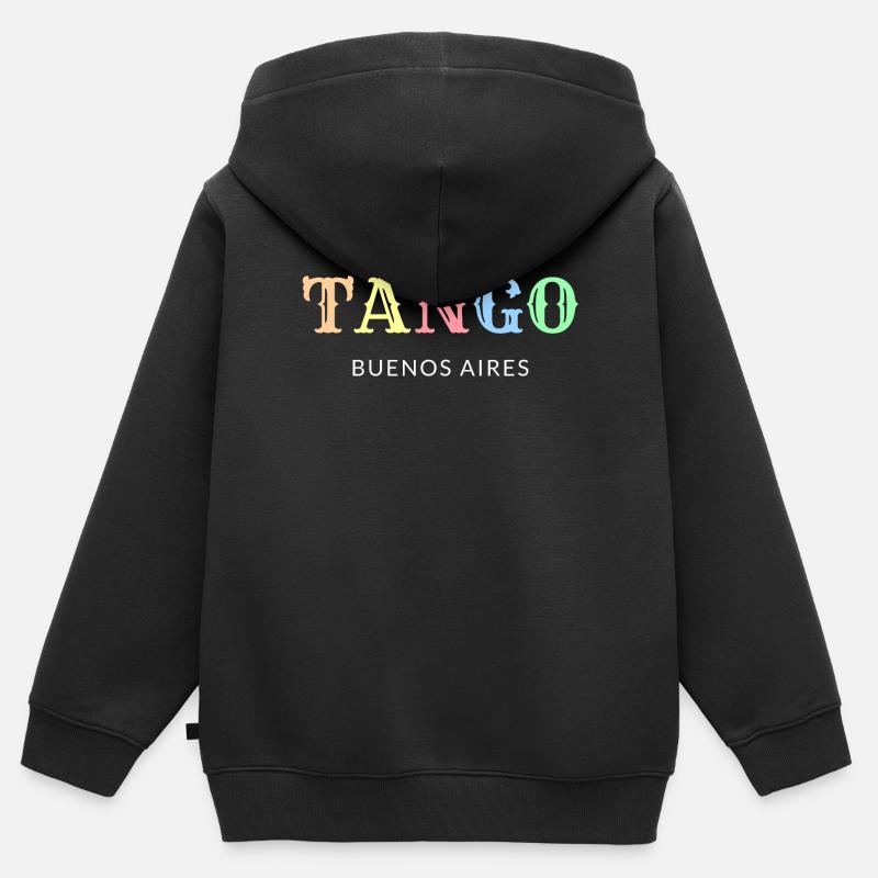 Tango Buenos Aires - Sweat Premium à capuche zippé enfant bio - noir