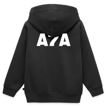 A7A Argot égyptien pour le rejet - Sweat Premium à capuche zippé enfant bio - noir - Dos - AI Model Kid Male (0cm)