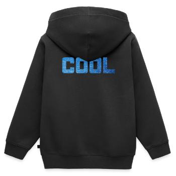 Cool Jeans Muster Party stylish Statement Vibes - Kinder Premium Organic Zip Hoodie - Schwarz - Hinten - AI Model Kid Male (0cm)
