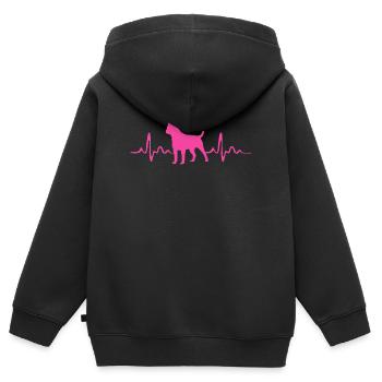 Staffordshire Bullterrier - Kinder Premium Organic Zip Hoodie - Schwarz - Hinten - AI Model Kid Male (0cm)