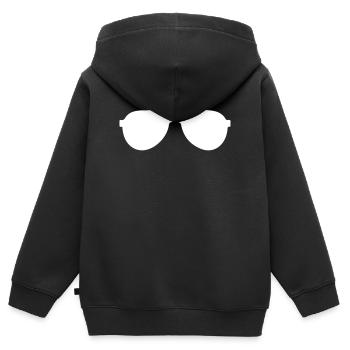 Runde Sonnenbrillen Silhouette - Kinder Premium Organic Zip Hoodie - Schwarz - Hinten - AI Model Kid Male (0cm)