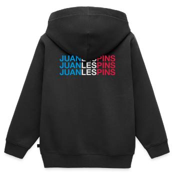 JUAN LES PINS Frankreich France Flag - Kids Premium Organic Zip-up Hoodie - black - Back - AI Model Kid Male (0cm)