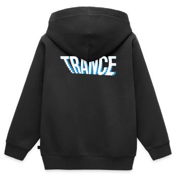 Conception de logo de musique trance. - Sweat Premium à capuche zippé enfant bio - noir - Dos - AI Model Kid Male (0cm)