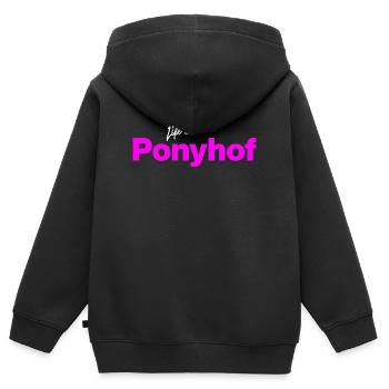 Life is not a pony farm, funny saying, sarcasm - Kids Premium Organic Zip-up Hoodie - black - Back - AI Model Kid Male (0cm)