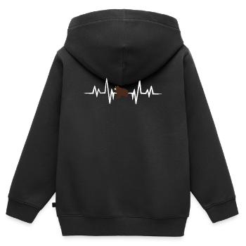 Bear heartbeat - Kinder Premium Organic Zip Hoodie - Schwarz - Hinten - AI Model Kid Male (0cm)