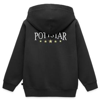 Pottstar, star de la région de la Ruhr ou à la marmite - Sweat Premium à capuche zippé enfant bio - noir - Dos - AI Model Kid Male (0cm)