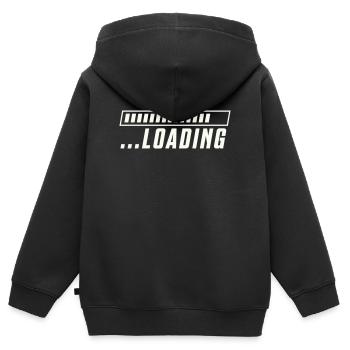 Loading Bar Loading Progress - Kids Premium Organic Zip-up Hoodie - black - Back - AI Model Kid Male (0cm)