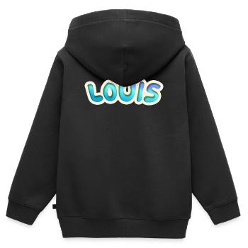 Job Louis - Kids Premium Organic Zip-up Hoodie - black - Back - AI Model Kid Male (0cm)
