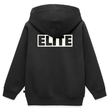 Maillot Elite Lettering - Sweat Premium à capuche zippé enfant bio - noir - Dos - AI Model Kid Male (0cm)