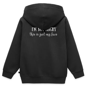 Citation sympa - Sweat Premium à capuche zippé enfant bio - noir - Dos - AI Model Kid Male (0cm)