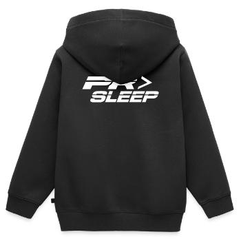 PR > Sommeil | Salle de Sport Cadeau en Haltérophilie de Puissance - Sweat Premium à capuche zippé enfant bio - noir - Dos - AI Model Kid Male (0cm)