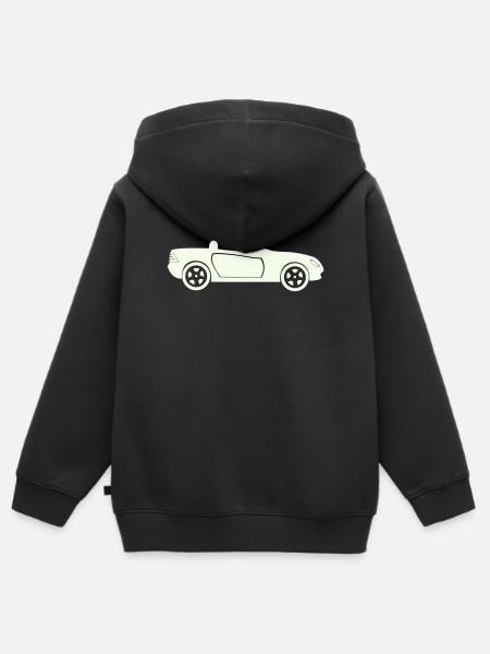 Auto Cabrio - Kinder Premium Organic Zip Hoodie - Schwarz