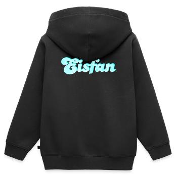 Eis Fan Eiscreme süß Sommer Eiskrem Handschrift - Kinder Premium Organic Zip Hoodie - Schwarz - Hinten - AI Model Kid Male (0cm)