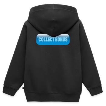 COLLECTER LE BONUS - Sweat Premium à capuche zippé enfant bio - noir - Dos - AI Model Kid Male (0cm)
