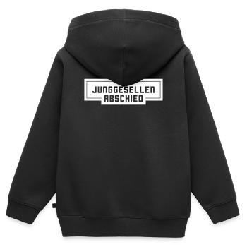Junggesellen Abschied Jga - Kinder Premium Organic Zip Hoodie - Schwarz - Hinten - AI Model Kid Male (0cm)