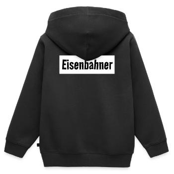 Railroad Fan Train Rails Lover - Kids Premium Organic Zip-up Hoodie - black - Back - AI Model Kid Male (0cm)