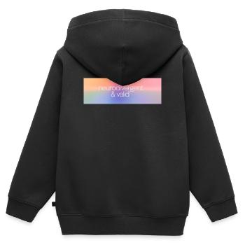 Neurodivergent & valid - Kinder Premium Organic Zip Hoodie - Schwarz - Hinten - AI Model Kid Male (0cm)
