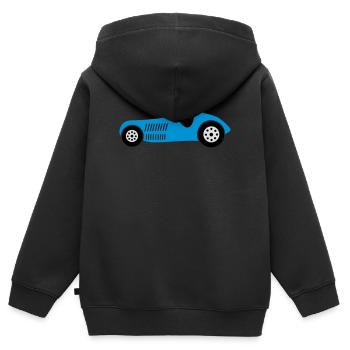 race car - Kids Premium Organic Zip-up Hoodie - black - Back - AI Model Kid Male (0cm)
