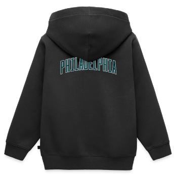 Philadelphia Arc Textured Typography - Kids Premium Organic Zip-up Hoodie - black - Back - AI Model Kid Male (0cm)