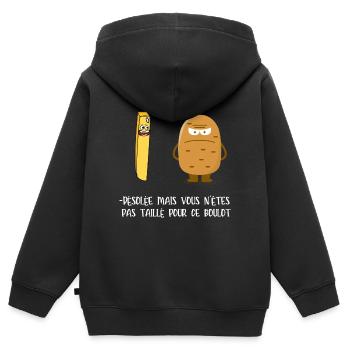 désolé mais vous n'avez pas le profil - Sweat Premium à capuche zippé enfant bio - noir - Dos - AI Model Kid Male (0cm)