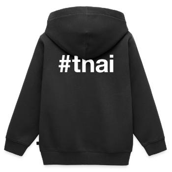THAI Thailand Hashtag - Kinder Premium Organic Zip Hoodie - Schwarz - Hinten - AI Model Kid Male (0cm)