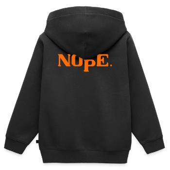 Non - Sweat Premium à capuche zippé enfant bio - noir - Dos - AI Model Kid Male (0cm)