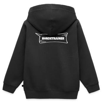 Hundetrainer als Azubi - Kinder Premium Organic Zip Hoodie - Schwarz - Hinten - AI Model Kid Male (0cm)