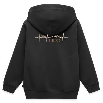 Street Retro 60 Jahre Sixties Geschenk 1966 - Kinder Premium Organic Zip Hoodie - Schwarz - Hinten - AI Model Kid Male (0cm)