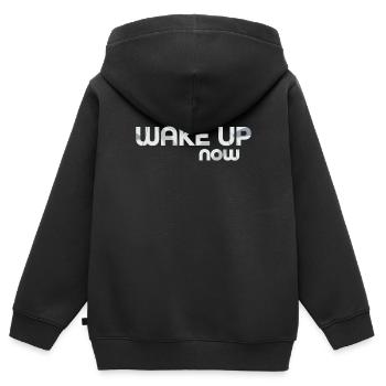 Wake up now - Kids Premium Organic Zip-up Hoodie - black - Back - AI Model Kid Male (0cm)