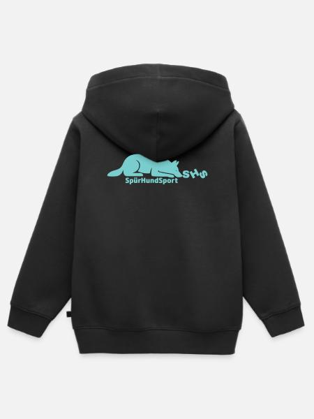 SHS Logo mint - Kinder Premium Organic Zip Hoodie - Schwarz