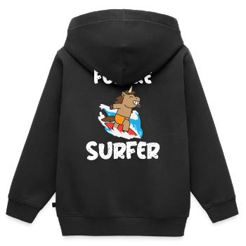 Nachwuchssurfer Nachwuchs Surfer Surferin - Kinder Premium Organic Zip Hoodie - Schwarz - Hinten - AI Model Kid Male (0cm)