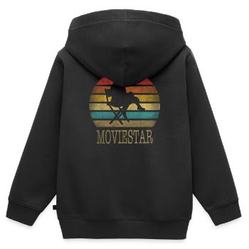 At The Studio Film Director Movies Retro Vintage - Kinder Premium Organic Zip Hoodie - Schwarz - Hinten - AI Model Kid Male (0cm)