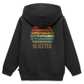 Rejeté Sorry Retro Sunset Vintage - Sweat Premium à capuche zippé enfant bio - noir - Dos - AI Model Kid Male (0cm)