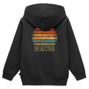 Rejeté Sorry Retro Sunset Vintage - Sweat Premium à capuche zippé enfant bio - noir - Dos - AI Model Kid Male (0cm)