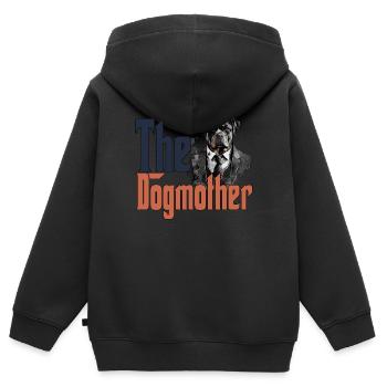 Rottweiler Chien Maman Chienne Chiens Maman Rottie - Sweat Premium à capuche zippé enfant bio - noir - Dos - AI Model Kid Male (0cm)