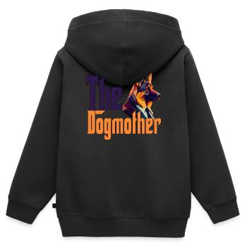 Berger Anglais Maman Dogmère Chiens Maman Rotti - Sweat Premium à capuche zippé enfant bio - noir - Dos - AI Model Kid Male (0cm)