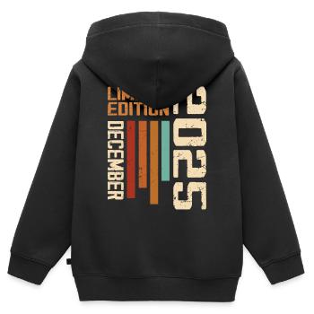 Décembre 2025 - 2025 Décembre - Sweat Premium à capuche zippé enfant bio - noir - Dos - AI Model Kid Male (0cm)
