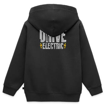 Drive Electric Typ 2 Stecker Supercharge Elektro - Kinder Premium Organic Zip Hoodie - Schwarz - Hinten - AI Model Kid Male (0cm)