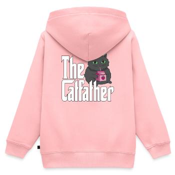 Cat Dad The Catfather Crazy Cat Father Kitty Daddy - Kids Premium Organic Zip-up Hoodie - rose - Back - AI Model Kid Female (0cm)