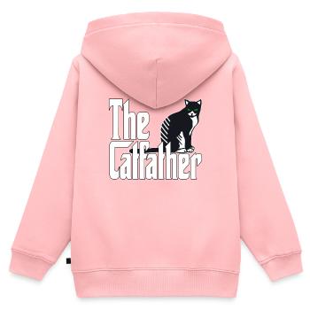 Cat Dad The Catfather Crazy Cat Father Kitty Daddy - Kids Premium Organic Zip-up Hoodie - rose - Back - AI Model Kid Female (0cm)