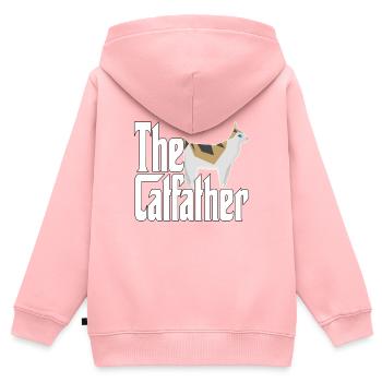 Cat Dad The Catfather Crazy Cat Father Kitty Daddy - Kids Premium Organic Zip-up Hoodie - rose - Back - AI Model Kid Female (0cm)