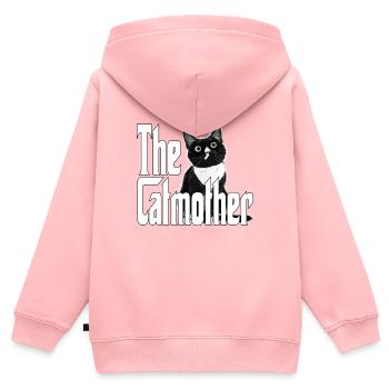 Katze Mutter The Catmother Crazy Cat Mom Mama - Kids Premium Organic Zip-up Hoodie - rose - Back - AI Model Kid Female (0cm)
