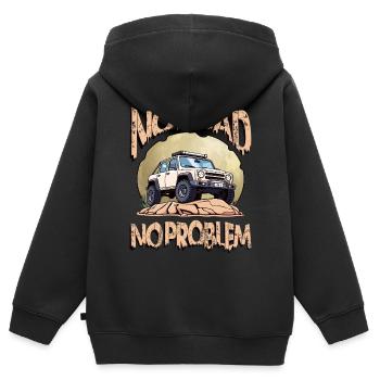 Geländewagen Fahrer - Kinder Premium Organic Zip Hoodie - Schwarz - Hinten - AI Model Kid Male (0cm)