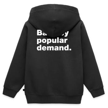 De retour à la demande populaire - Sweat Premium à capuche zippé enfant bio - noir - Dos - AI Model Kid Male (0cm)